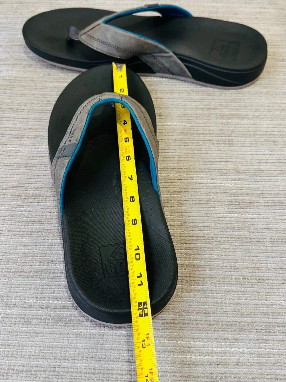 Reef CUSHION SPRING Casual Flip Flop Sandals CI3635 Gray Men's Size 12